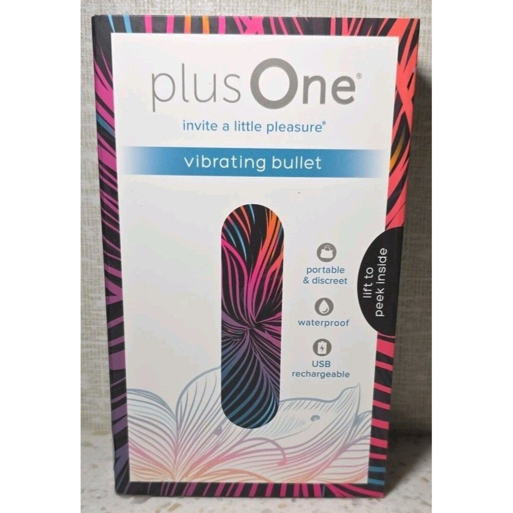 plusOne Vibrating Bullet Soft Touch Massager 10 Vibration Settings Waterproof
